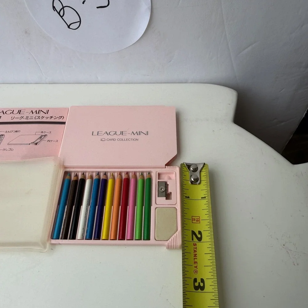 Vintage League-Mini Card Collection Sketching Set 12 Pencils Sharpener Eraser B-